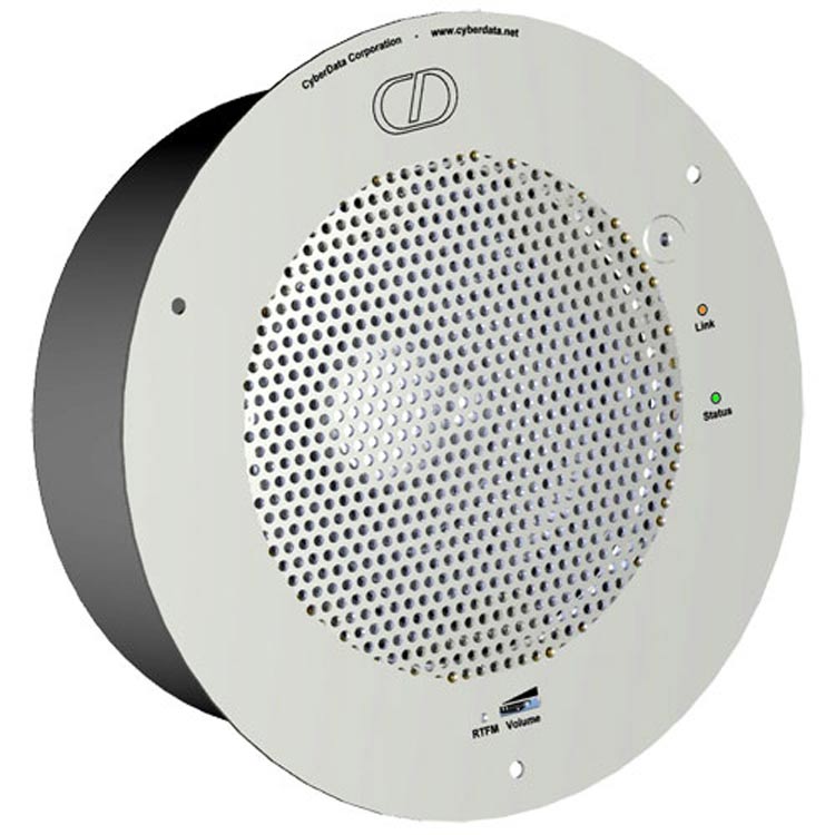 نمای بغل  Cyberdata VoIP Ceiling Speaker V2 