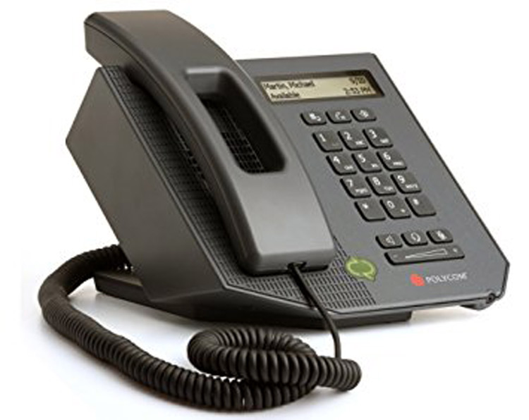 نمای سمت چپ Polycom CX300 Desktop phone 
