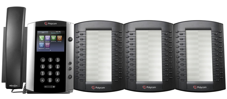 همراه با ماژول های گسترش Polycom VVX 500 IP Phone 