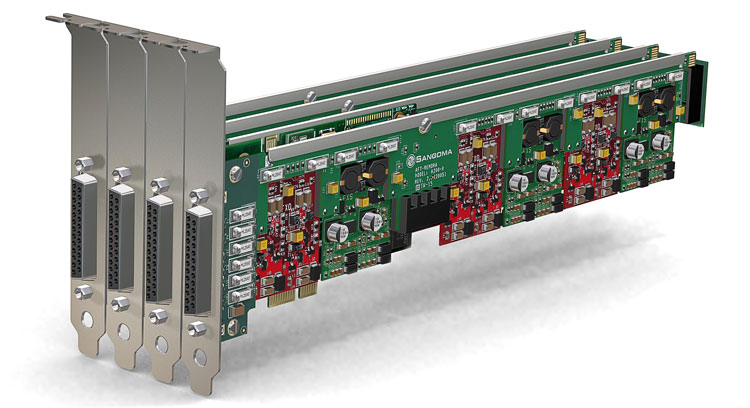 نمای کلی و کامل 3 عدد Sangoma A400RA Analog PCI Card 
