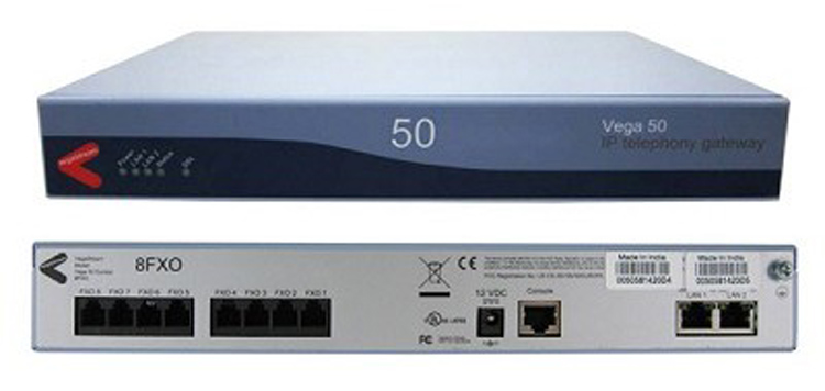 نمای پشت و روبرو Sangoma Vega50-2FXO/4FXS Gateway 