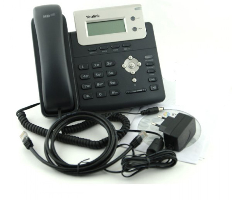 همراه با سیم اتصالات و شارژر Yealink SIP-T20 IP Phone 