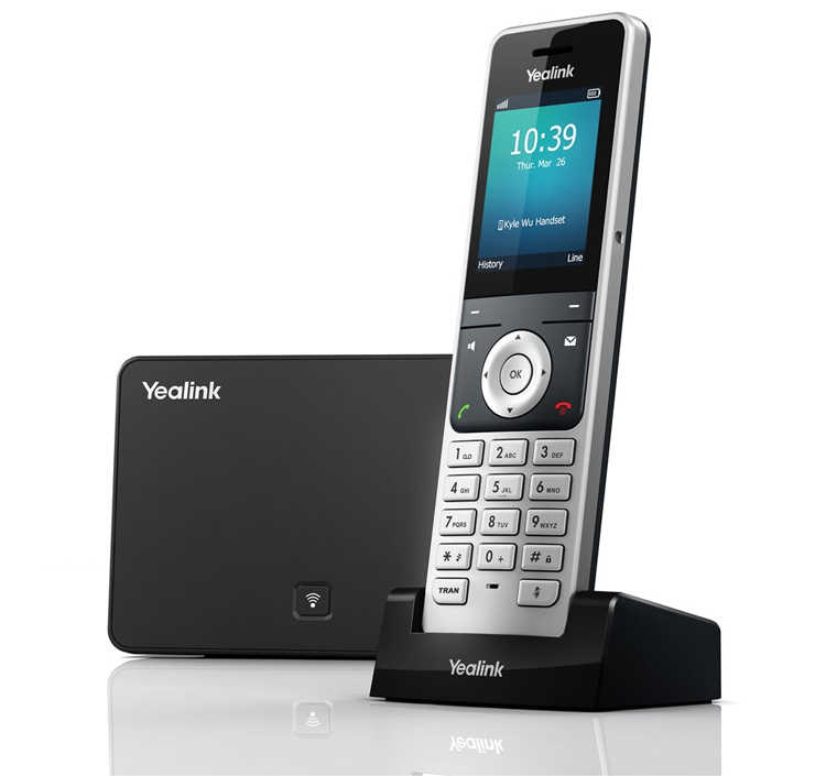 نمای بغل Yealink W56P Dect Phone handset and bas 