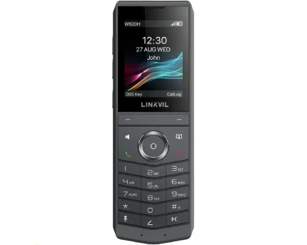 تلفن تحت شبکه بیسیم Fanvil W620H با نمایشگر رنگی ، نمای باریک و دکمه های گوشی Linkvil W620H ، استفاده از تلفن وای فای Fanvil W620H در محیط اداری